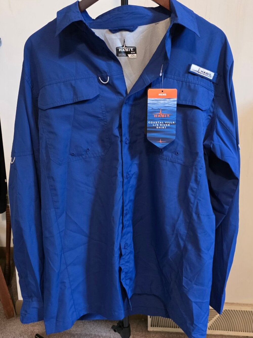 ATTN: FISHERMEN Habit Men's Coastal Villa Long Sleeve Shirt Size XL